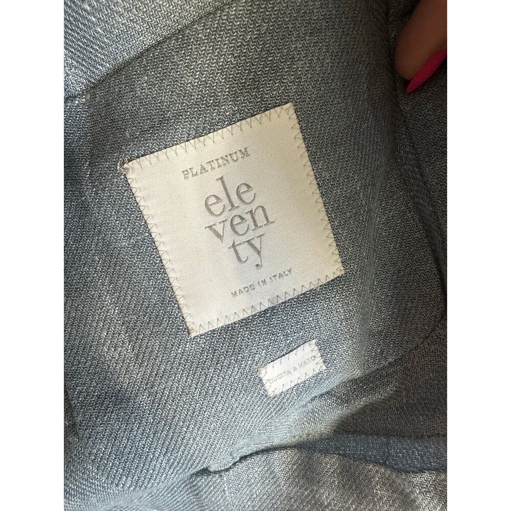 Eleventy Soft Jacket Blazer Sport Coat Blue Linen Cotton Sz 50 It / US 40R GREAT - Picture 5 of 15